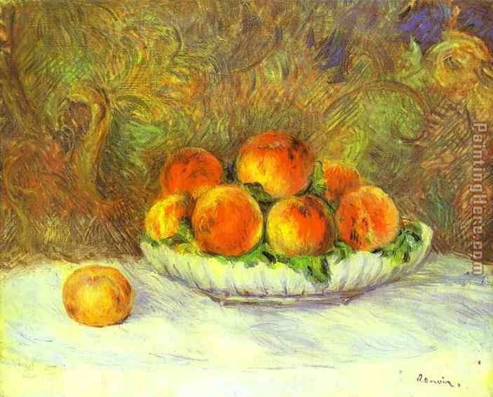 Still Life with Peaches painting - Pierre Auguste Renoir Still Life with Peaches art painting